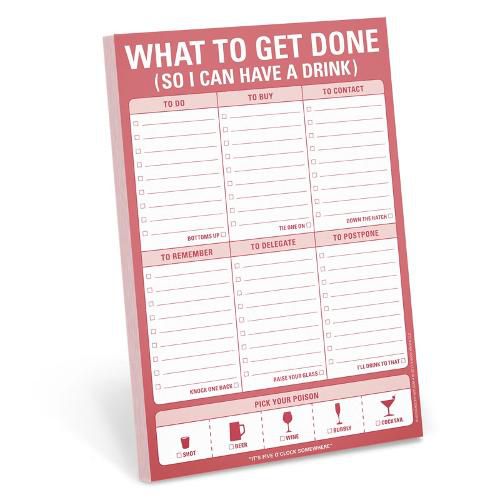 Cover image for Knock Knock What To Get Done (So I Can Have a Drink) Pad