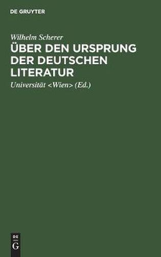 UEber den Ursprung der deutschen Literatur