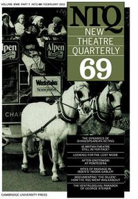 Cover image for New Theatre Quarterly 69: Volume 18, Part 1