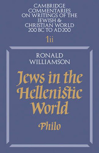 Cover image for Jews in the Hellenistic World: Volume 1, Part 2: Philo