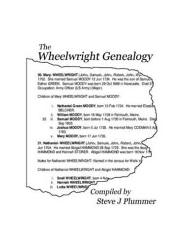 Cover image for The Wheelwright Genealogy