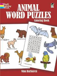 Cover image for Animal Word Puzzles Coloring Book