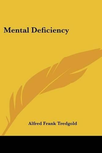 Cover image for Mental Deficiency