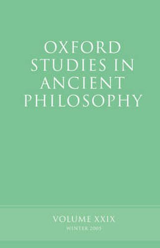 Cover image for Oxford Studies in Ancient Philosophy
