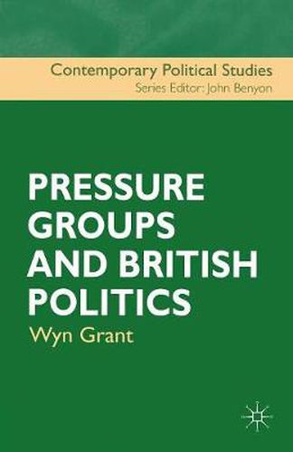 Cover image for Pressure Groups and British Politics