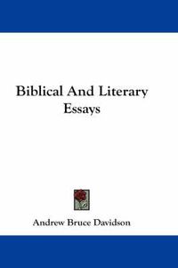 Cover image for Biblical and Literary Essays