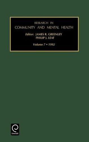 Cover image for Research in Community and Mental Health