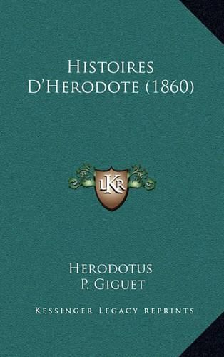 Cover image for Histoires D'Herodote (1860)