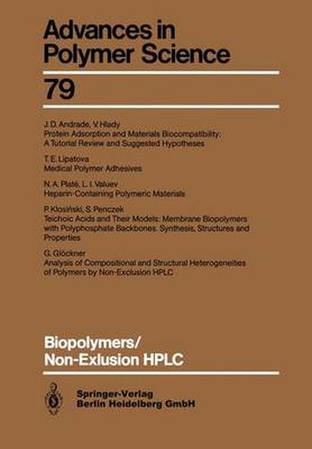 Cover image for Biopolymers/Non-Exclusion HPLC