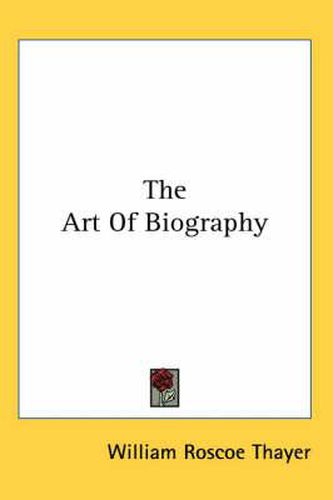 Cover image for The Art of Biography