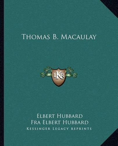 Cover image for Thomas B. Macaulay