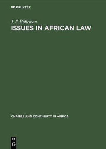 Cover image for Issues in African law
