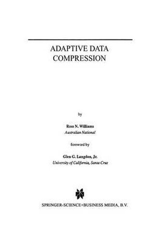 Cover image for Adaptive Data Compression