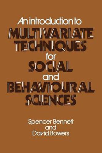 Cover image for An Introduction to Multivariate Techniques for Social and Behavioural Sciences