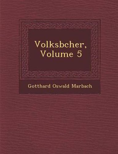 Cover image for Volksb Cher, Volume 5