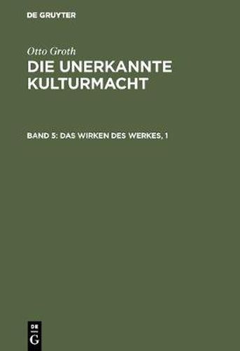 Cover image for Das Wirken des Werkes, 1