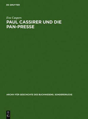 Cover image for Paul Cassirer und die Pan-Presse