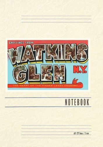 Cover image for Vintage Lined Notebook Greetings from Watkins Glen, New York