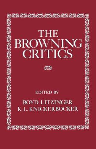 Cover image for The Browning Critics