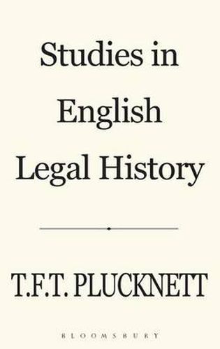 Cover image for Studies in English Legal History