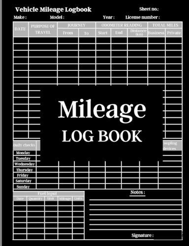 Cover image for Mileage Log Book