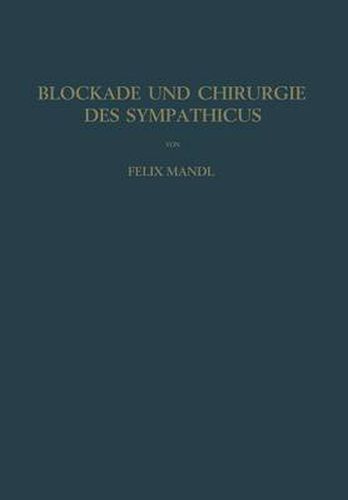 Cover image for Blockade und Chirurgie des Sympathicus