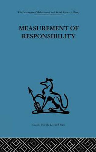 Cover image for Measurement of Responsibility: A study of work, payment, and individual capacity