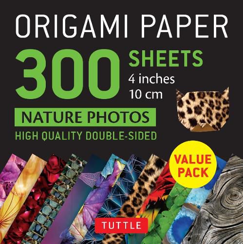 Origami Paper 300 sheets Nature Photo Patterns 4 inch (10 cm)