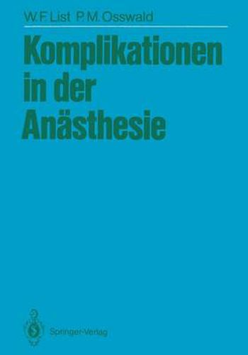 Cover image for Komplikationen in der Anasthesie