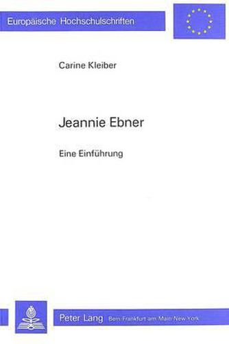 Cover image for Jeannie Ebner: Eine Einfuehrung