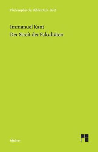 Cover image for Der Streit Der Fakultaten