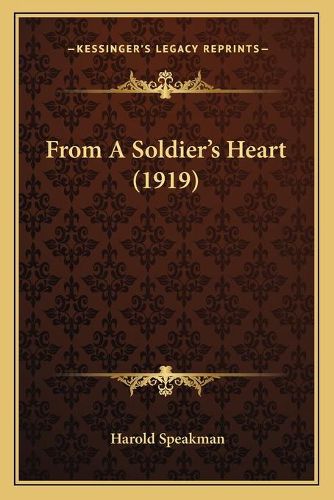 Cover image for From a Soldier's Heart (1919)