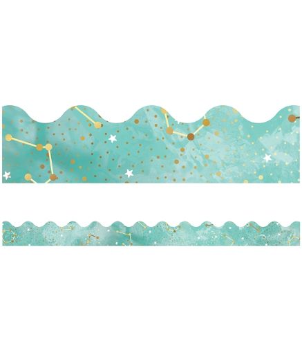 Cover image for Galaxy Constellations Scalloped Bulletin Board Borders