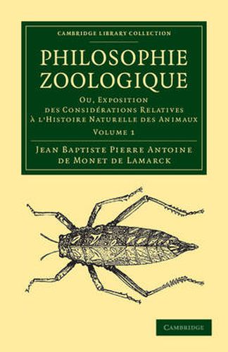 Cover image for Philosophie zoologique: Ou exposition; des considerations relative a l'histoire naturelle des animaux