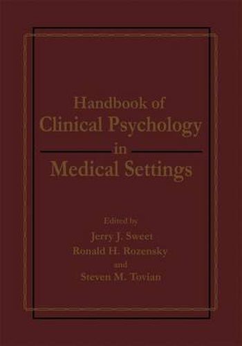 Cover image for Handbook of Clinical Psychology in Medical Settings