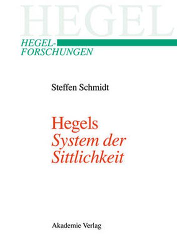 Cover image for Hegels System Der Sittlichkeit