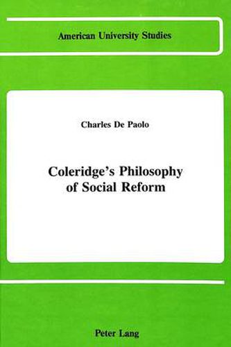 Coleridge's Philosophy of Social Reform