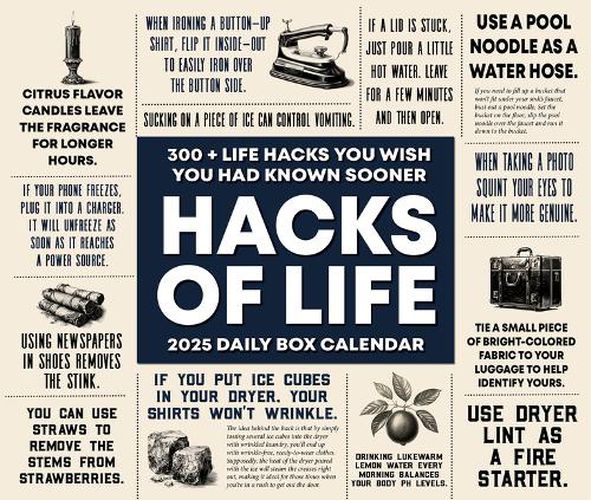 Hacks of Life 2025 6.2 X 5.4 Box Calendar