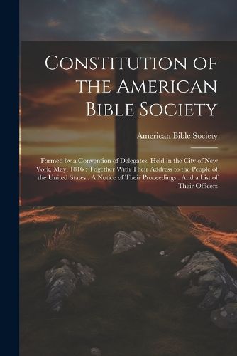 Constitution of the American Bible Society