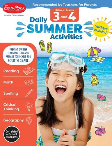 Daily Summer Activities: Between 3rd Grade and 4th Grade, Grade 3 - 4 Workbook: Moving from 3rd Grade to 4th Grade, Grades 3-4