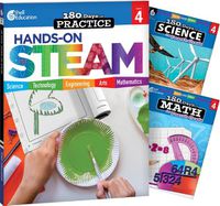 Cover image for 180 Days(tm) Steam, Science, & Math Grade 4: 3-Book Set