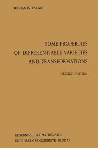 Cover image for Some Properties of Differentiable Varieties and Transformations: With Special Reference to the Analytic and Algebraic Cases