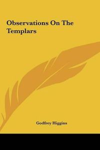 Cover image for Observations on the Templars