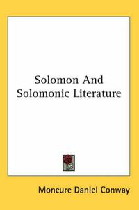 Cover image for Solomon and Solomonic Literature