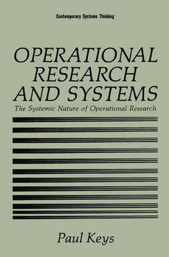 Cover image for Operational Research and Systems: The Systemic Nature of Operational Research