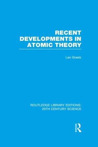 Cover image for Recent Developments in Atomic Theory