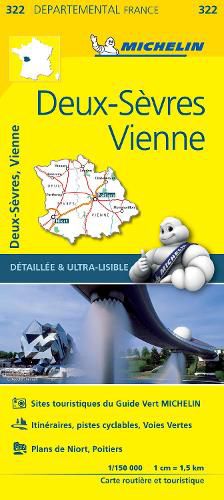 Deux-Sevres, Vienne - Michelin Local Map 322: Map