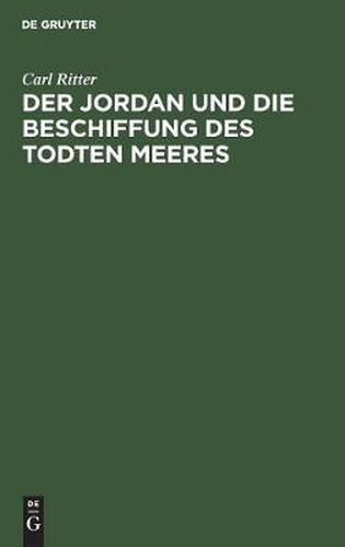 Cover image for Der Jordan und die Beschiffung des Todten Meeres