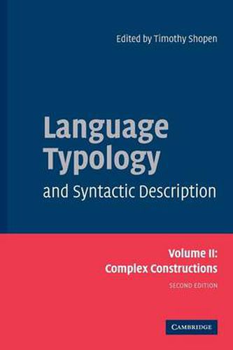 Cover image for Language Typology and Syntactic Description: Volume 2, Complex Constructions