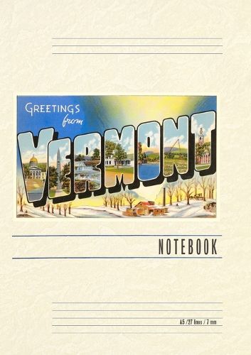 Cover image for Vintage Lined Notebook Greetings from Vermont